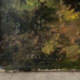 Afternoon on the lake, oil on canvas signed