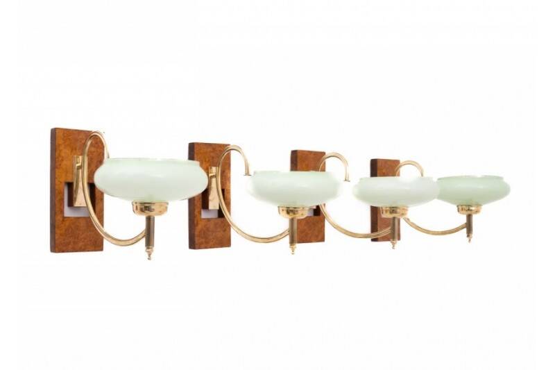 Art Deco wall lamp set, Poland, circa 1930