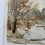 Lithograph "The Pontoon"
