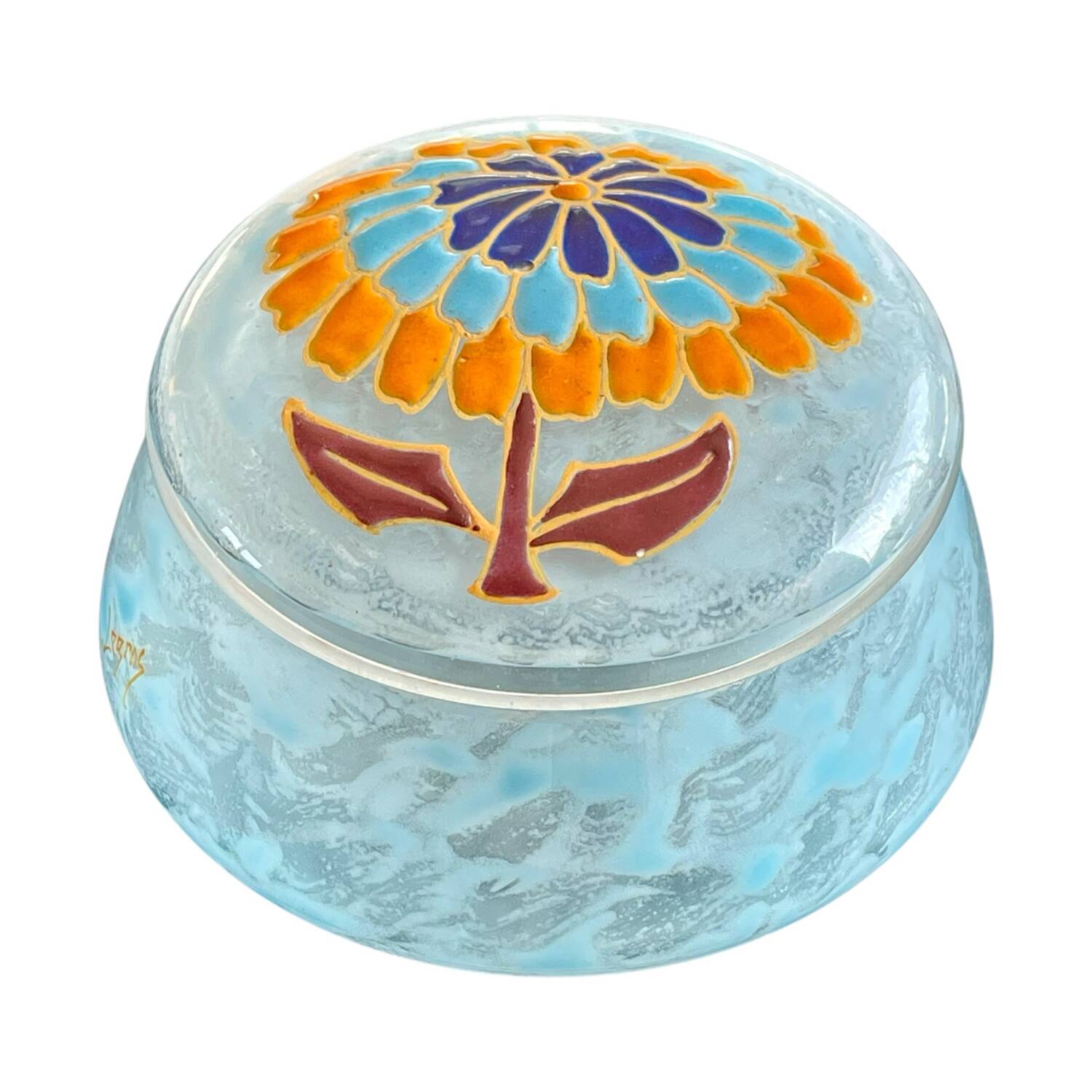 Art Nouveau candy box signed Legras