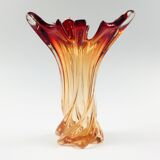 Vase en verre de Murano torsadé Italie années 1960