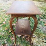 Small Oak side table with goat legs '40s