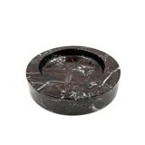 Sergio Asti, red Levanto marble ashtray bowl, UP&UP Carrara Italy, 1970s