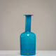 Large blue Gulvvas Otto Brauer for Kastrup Holmegaard 1970