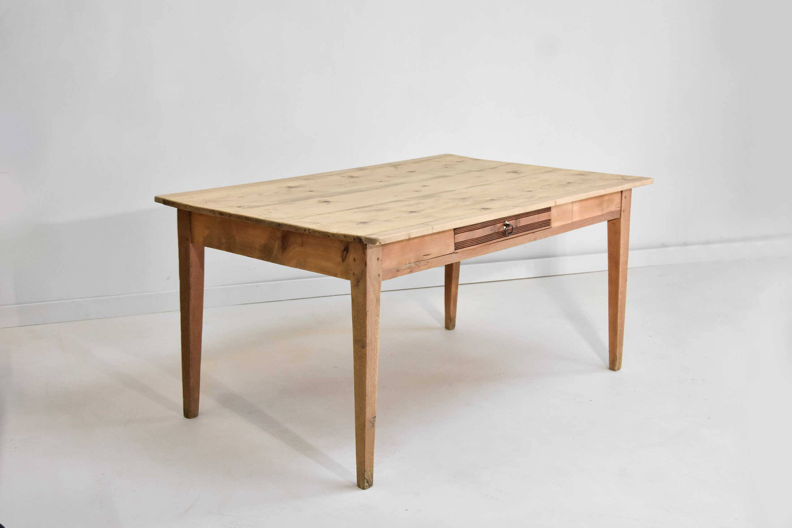 Vintage farmhouse table, oak legs