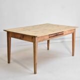 Vintage farmhouse table, oak legs