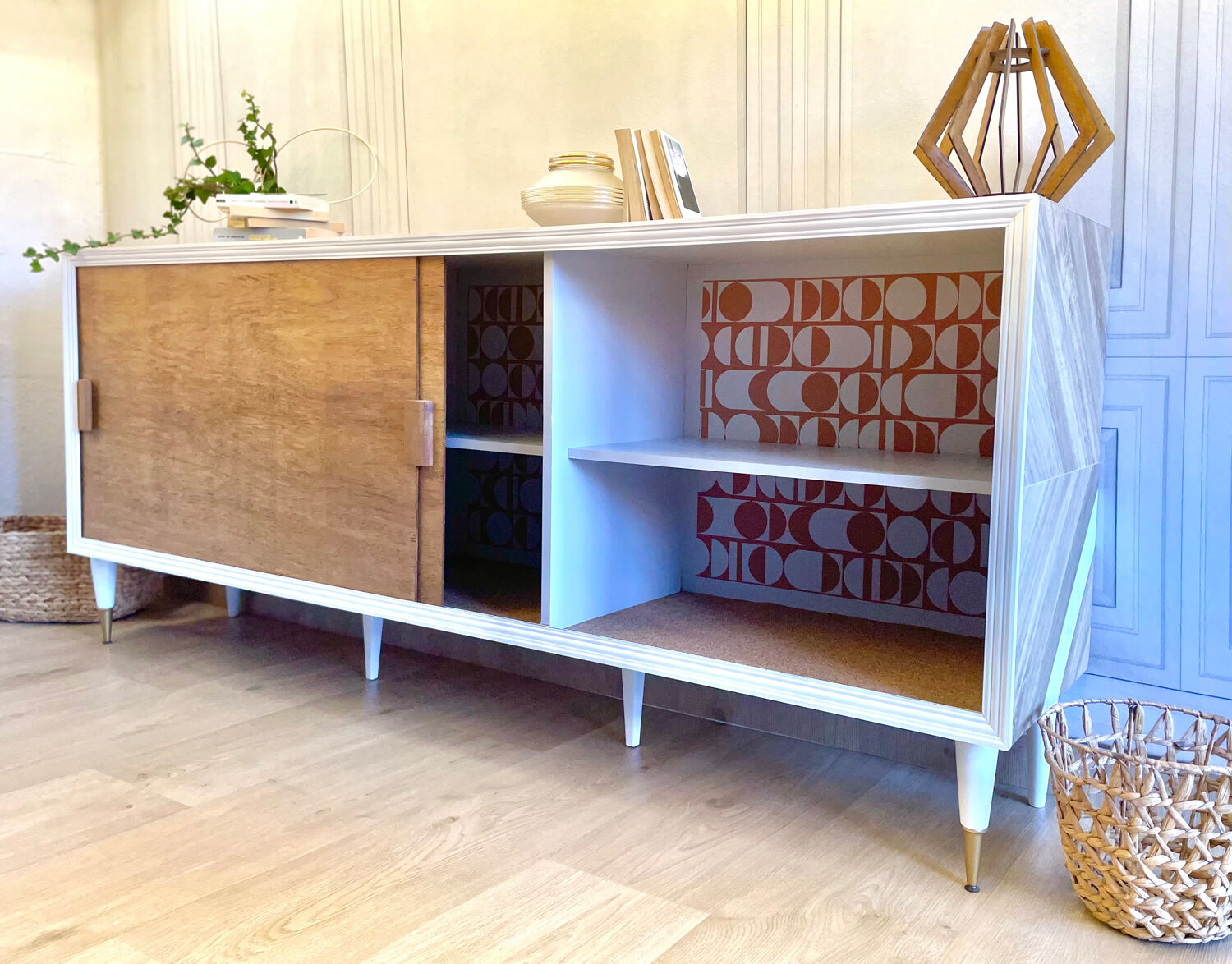 Vintage sliding door enfilade