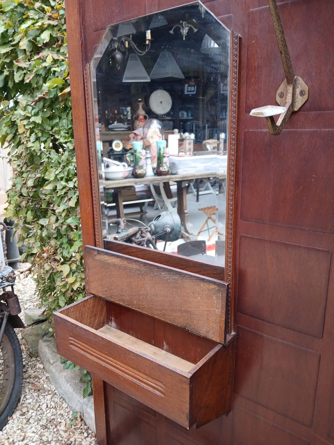 Vestiaire ancien double en chêne- Art déco