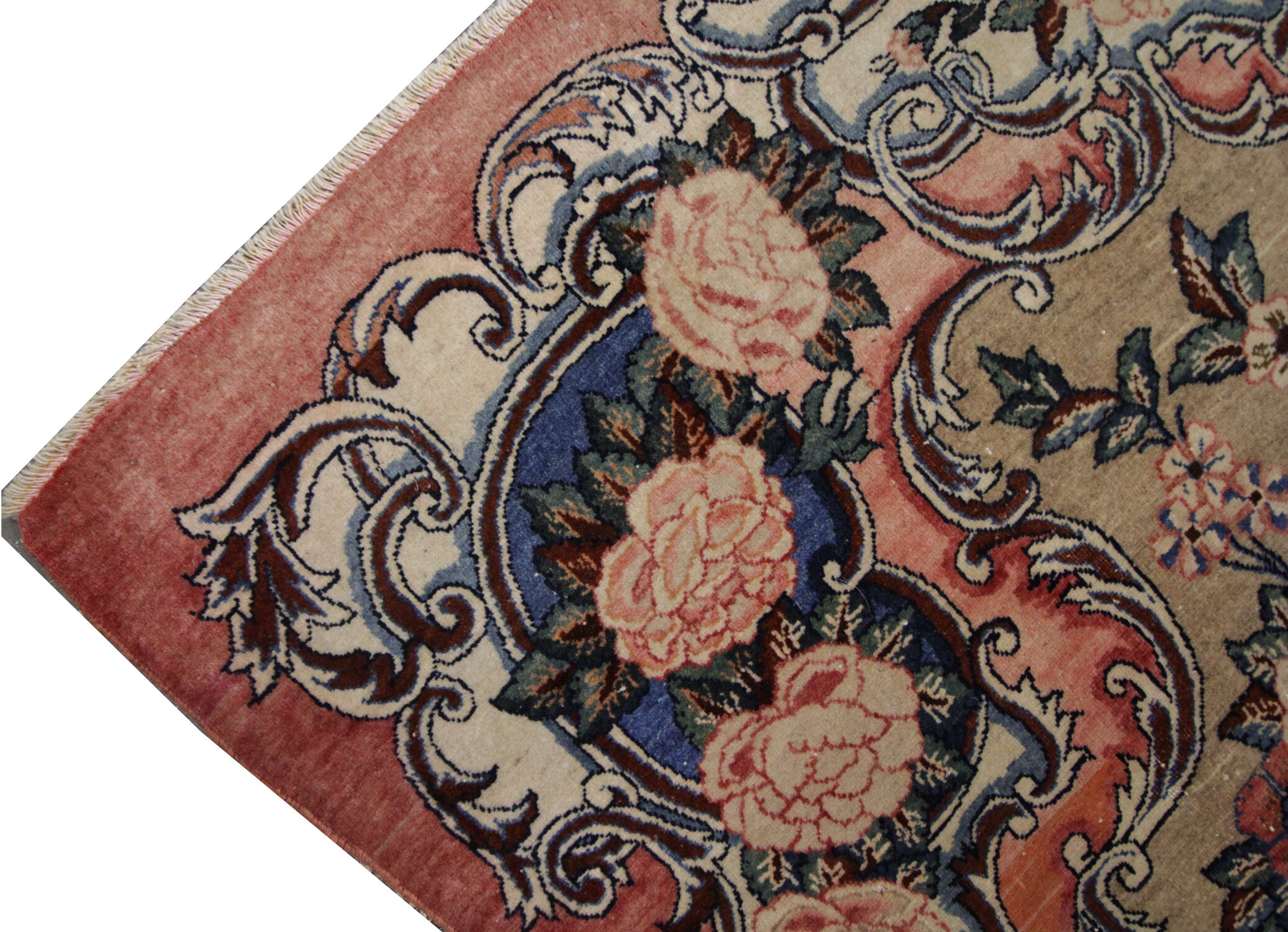 Hand-knotted vintage persian mohajeran area rug 125x215cm