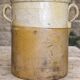 Large Italian glazed terracotta preserving jar, two-coloured, late 19th century.