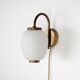 Lampe murale vintage très rare Kina par Bent Karlby, Lyfa, années 1940.