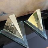 Set of 2 1980s modernist wall light Alaska Lux Lighting House Inc., Germany.