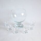 Glass Punch Bowl By Erkkitapio Siiroinen For Riihimaen Lasi, Finland 1970S
