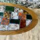 Table basse ovale vintage en céramique