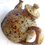 Rustic teapot in pyrity sandstone