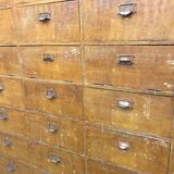 Vintage 50s wooden clamshell workshop furniture