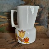 Pretty Vintage floral decor pitcher very 70s**Berry creation Le Lourioux