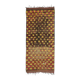 Vintage Turkish Hand-Knotted Wool Cotton Yellow Kilim Runner Rug 136x307