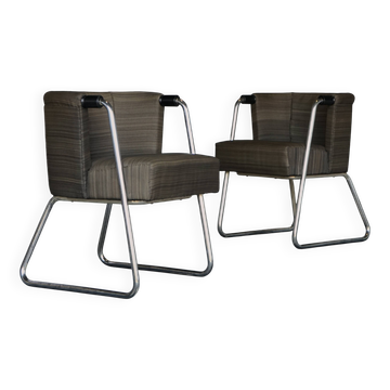 Chaises tubulaires modernistes d'Artifort, années 1930