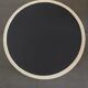 Round serving tray imitation beige leather - 1960s/70s