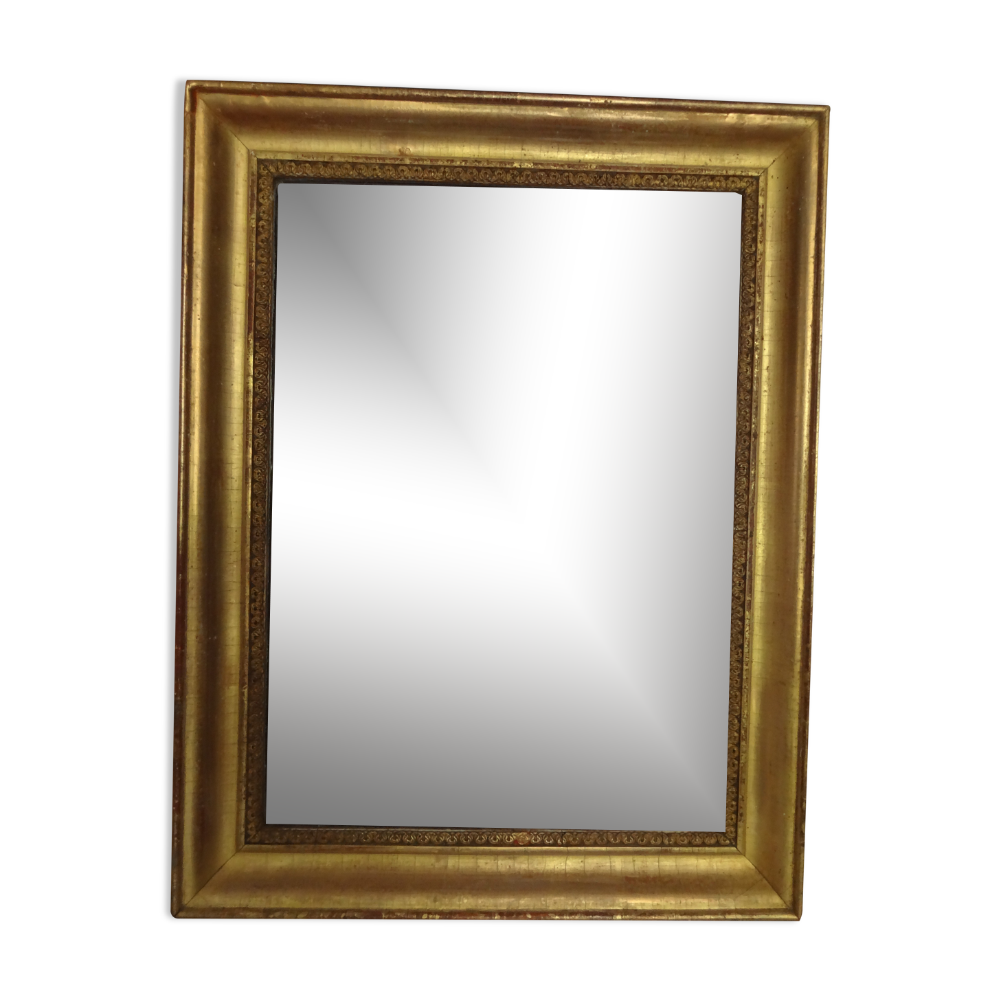 Mirror Empire, early nineteenth, gilded with leaf, h 56 cm