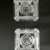 Pair of crystal candle holders