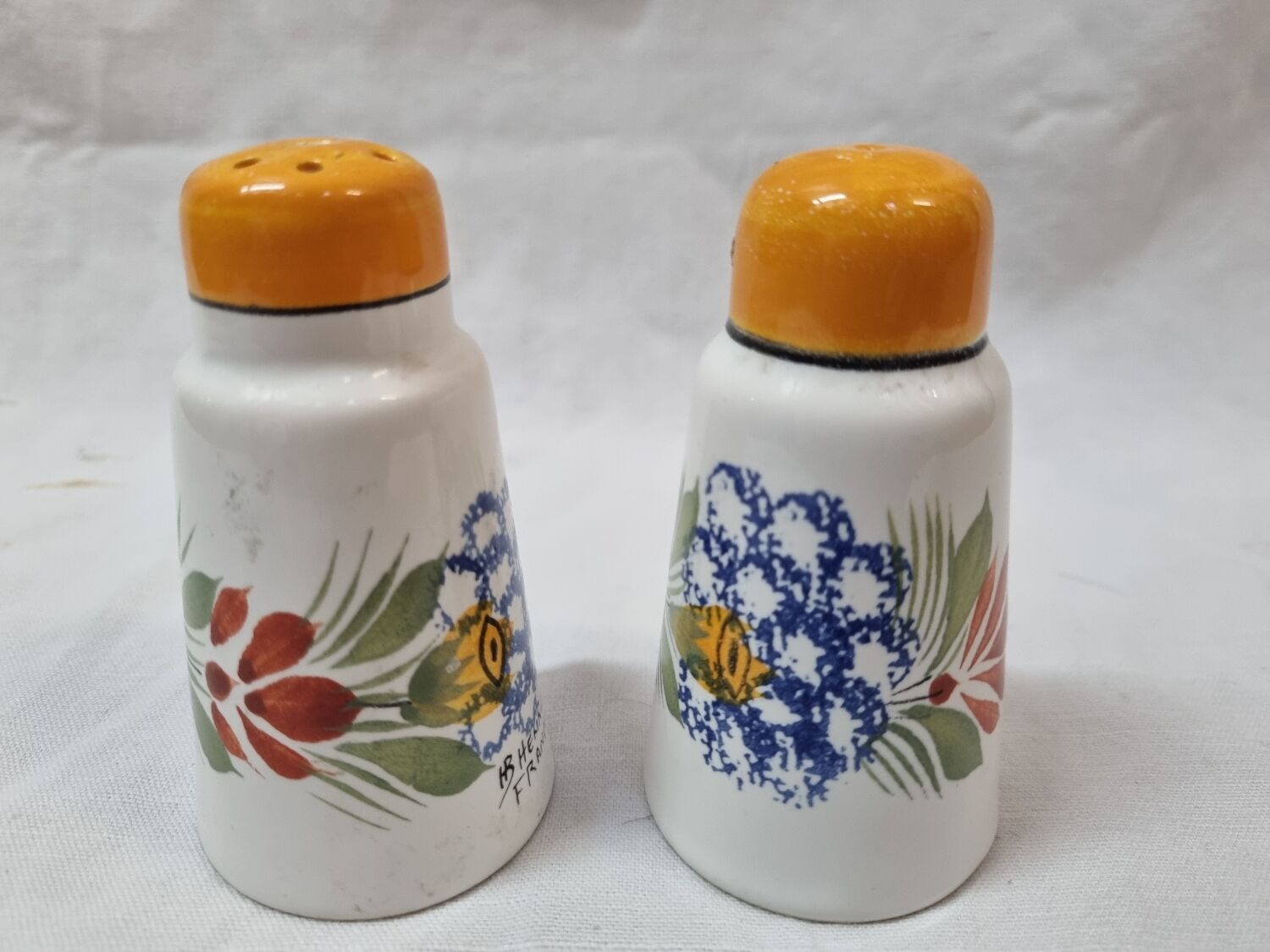 Henriot Quimper earthenware salt pots