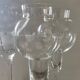 Trio of blown glass vases