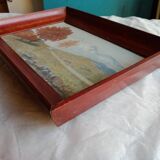 oil on canvas painting dated mountain landscape signed