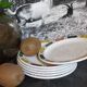 Six assiettes à dessert en porcelaine Anglaise DUDSON BROTHERS 70'