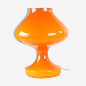 Orange Opaline Glass Table Lamp By Stefan Tabery For Opp Jihlava, Czechoslovakia 1960s