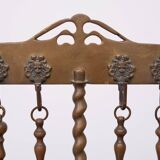 Outil de cheminée en laiton antique du 19e siècle