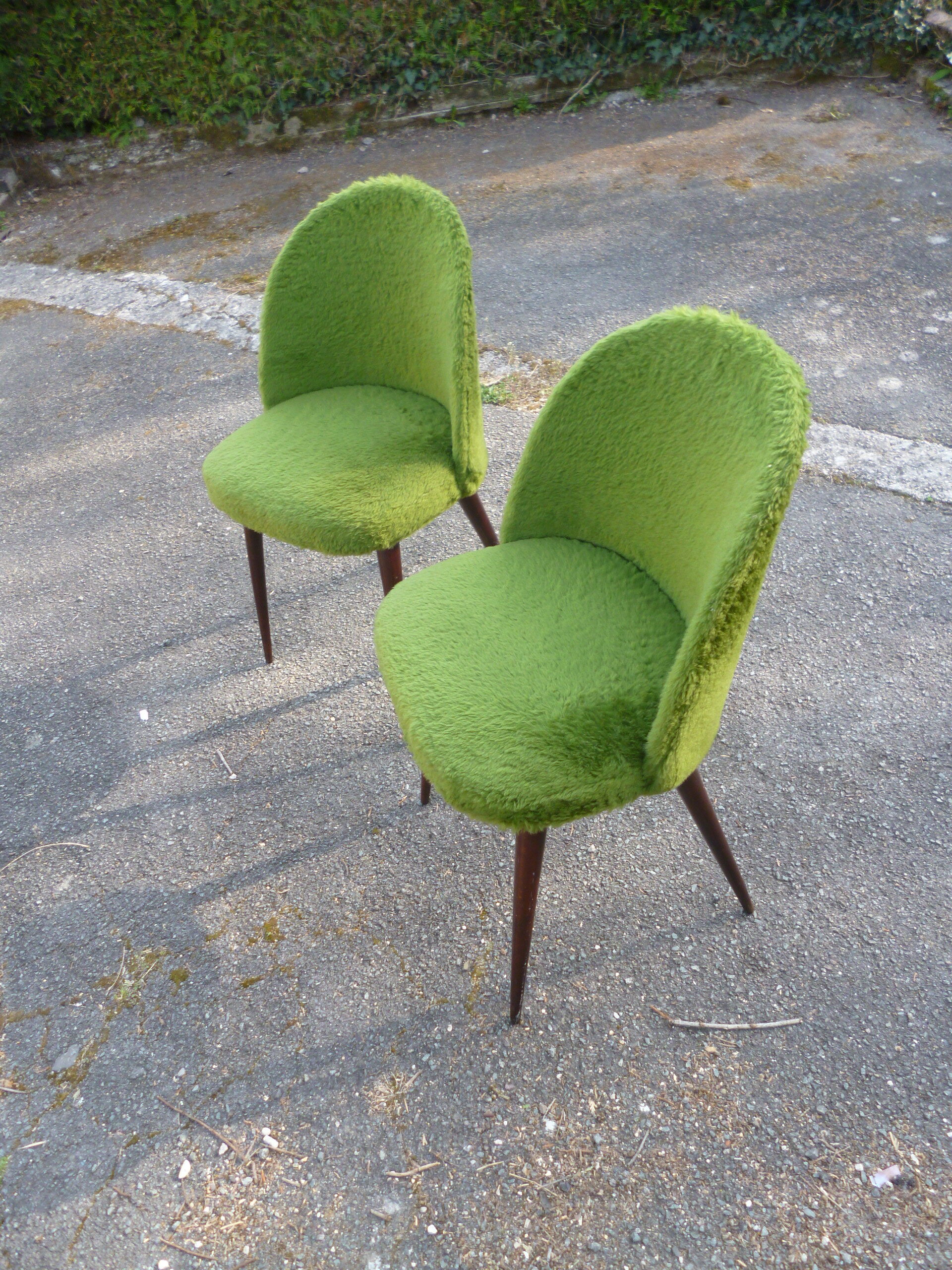 Paire de chaise moumoutte