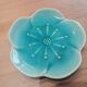 Pair of vintage turquoise flower bowls LBMDJ – 60s/70s
