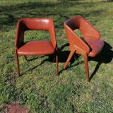 Pair of shell armchairs n°634 by Michel Ducaroy for Roset SNA