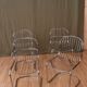 Série de 4 chaises en acier tubulaire