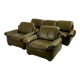 Leather sofa set, 3-piece set