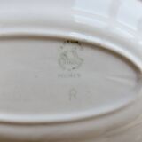 Old Ravier Céranord model Monty – Earthenware with geometric burgundy decoration