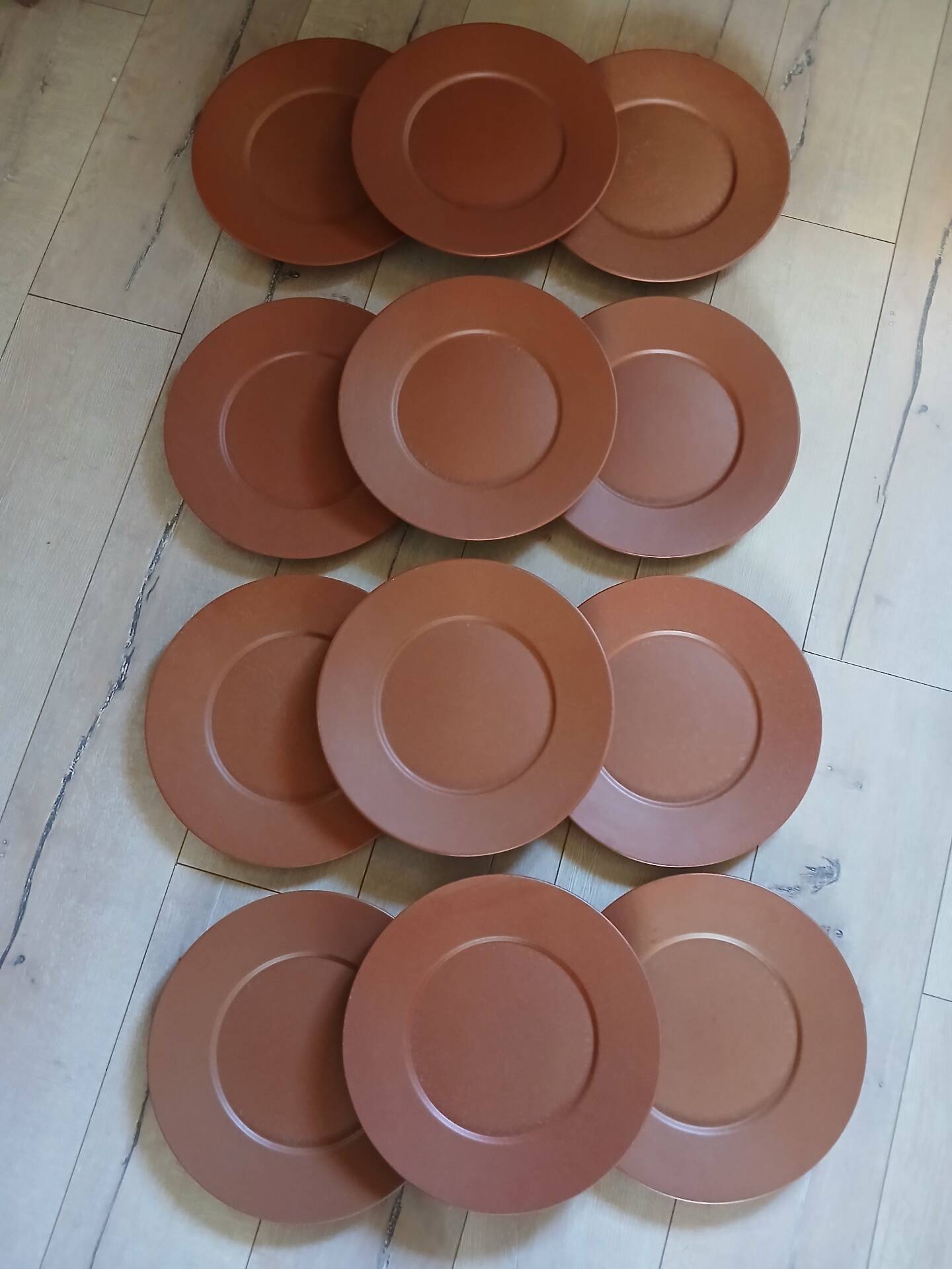 12 large flat plates Molin / Charolles