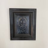 Bachmann, Portrait of a Man, 2022, Acrylic, Framed