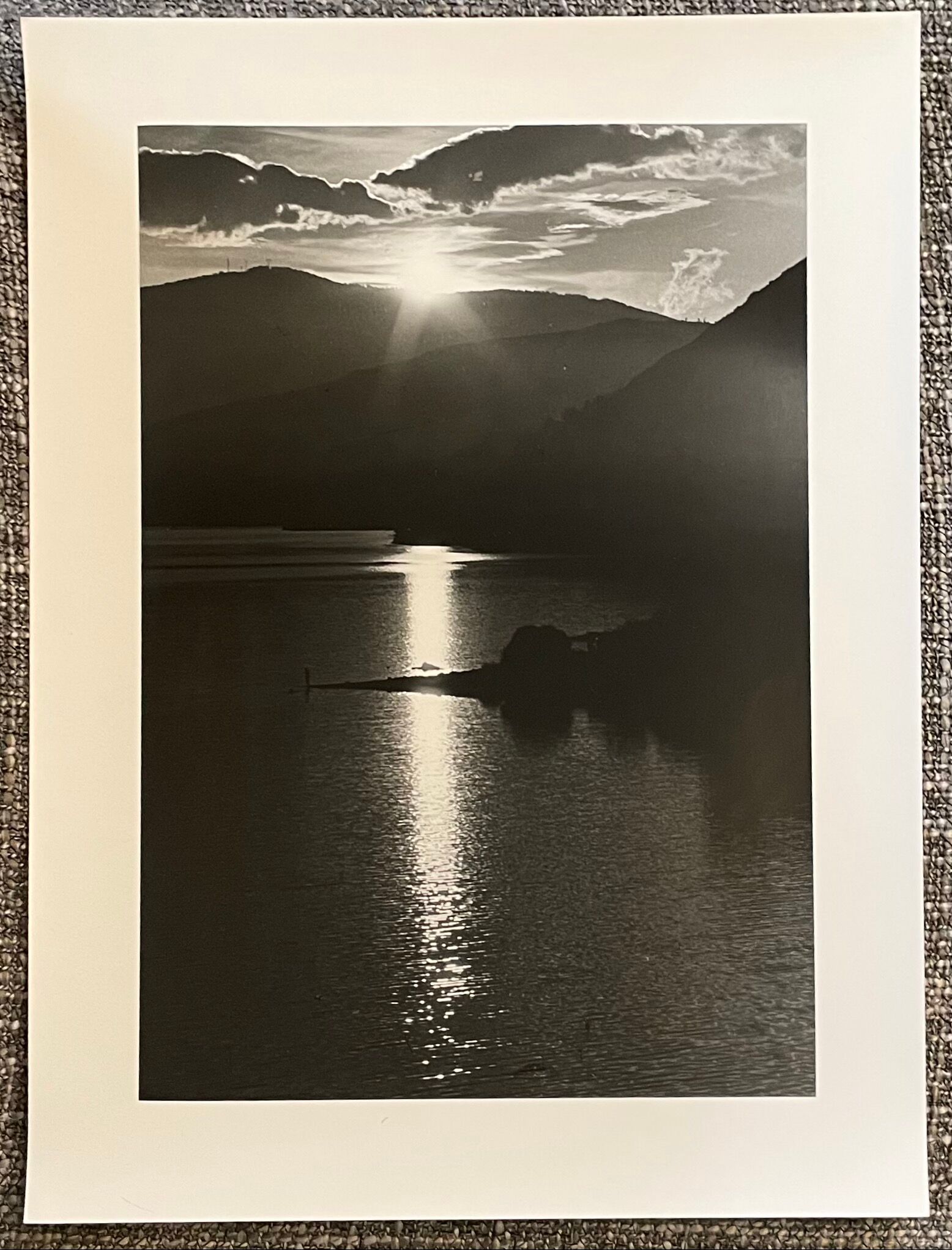 Photograph black and white silver print circa 1970 seascape
