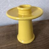 Bougeoir céramique jaune vintage