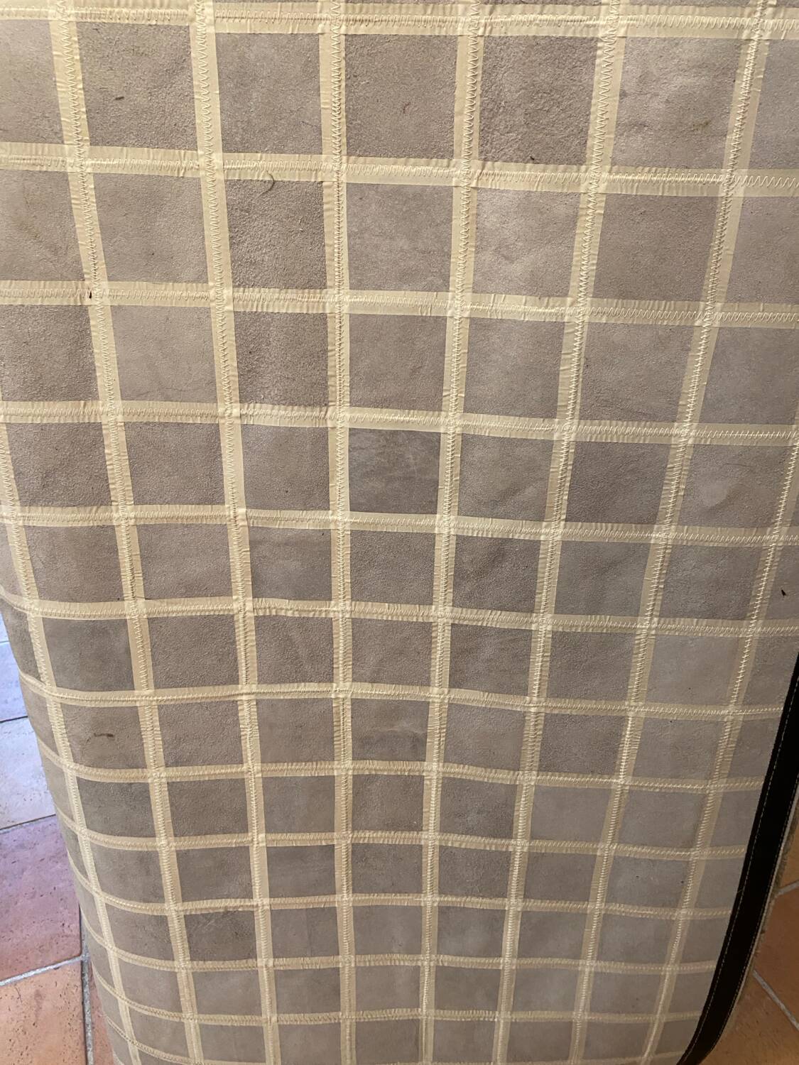 Cowhide rug, silver-grey patchwork