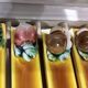 24 vintage Majolica Vallauris ceramic knife holders.