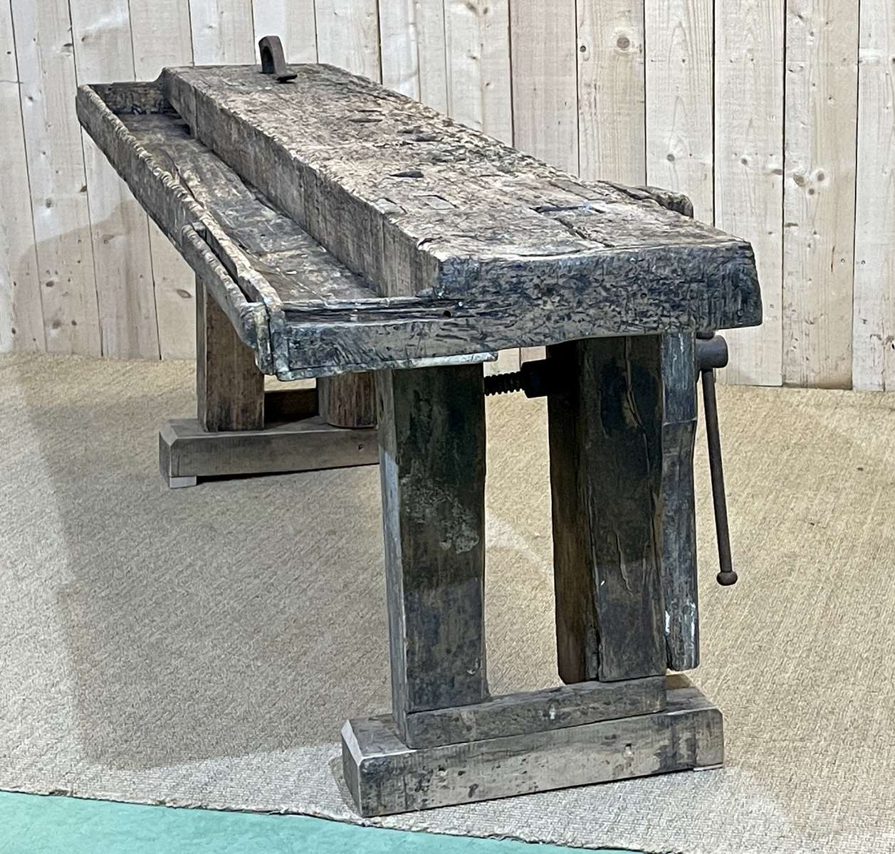 1930s carpenter's workbench in oak, poplar and beech
