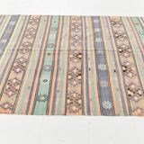 6x12 Pale Orange Green Handmade Vintage Rug, 174x359Cm