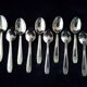 Box of 12 silver-plated coffee spoons, Grand Prix model