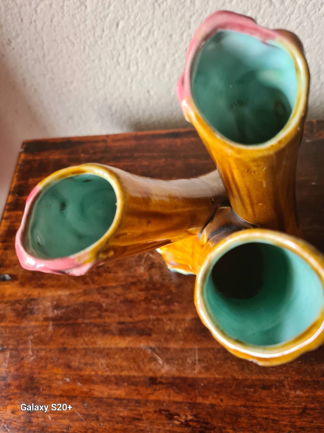 Art Nouveau slipware vase