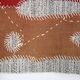 Burgundy Textile Wall Hanging, Handmade Tapestry Rug