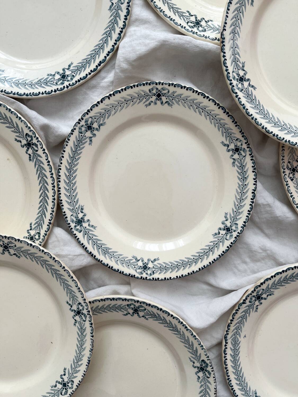 12 "Chinon" ironstone dessert plates from Choisy le Roi